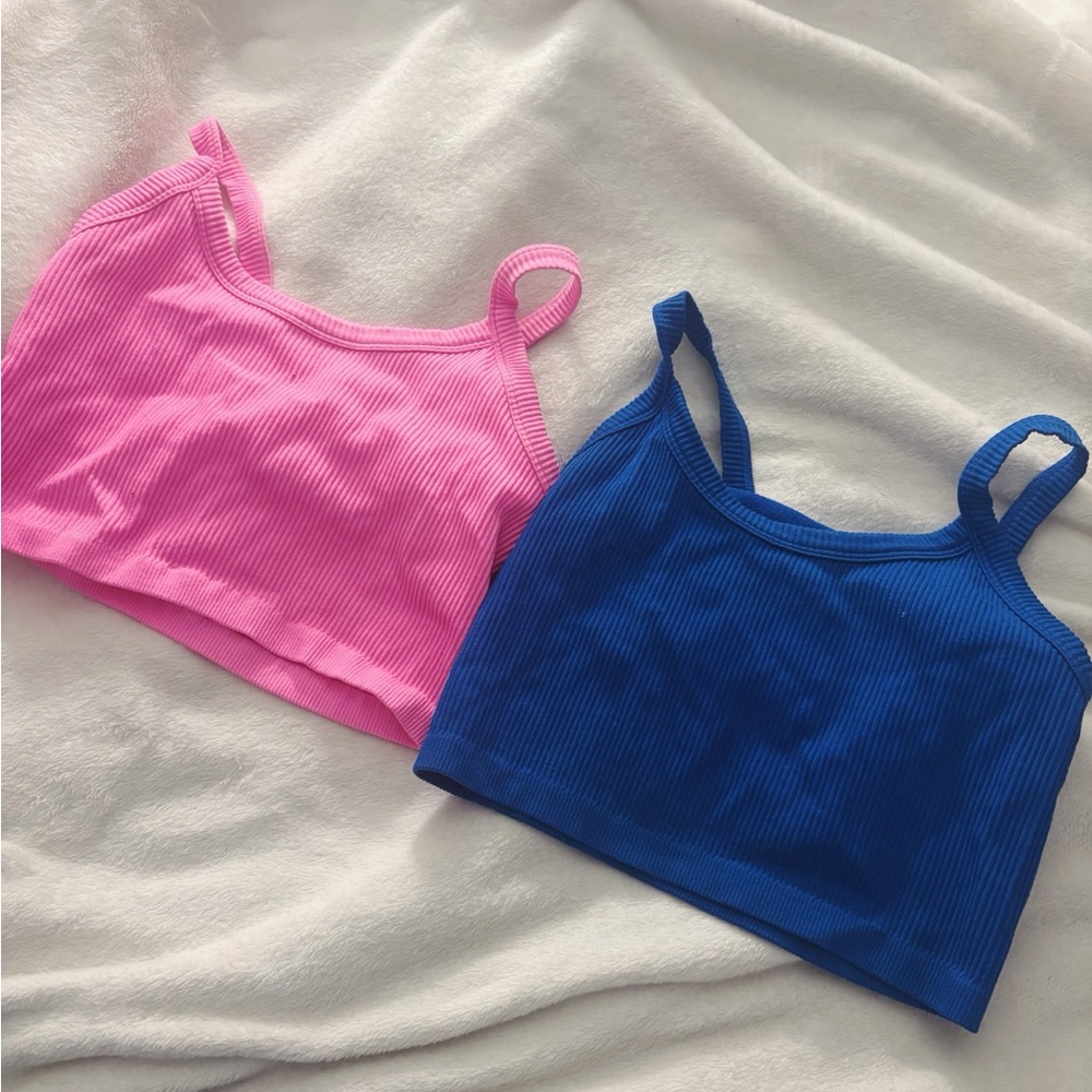 Vibrant Ribbed Crop Top Duo